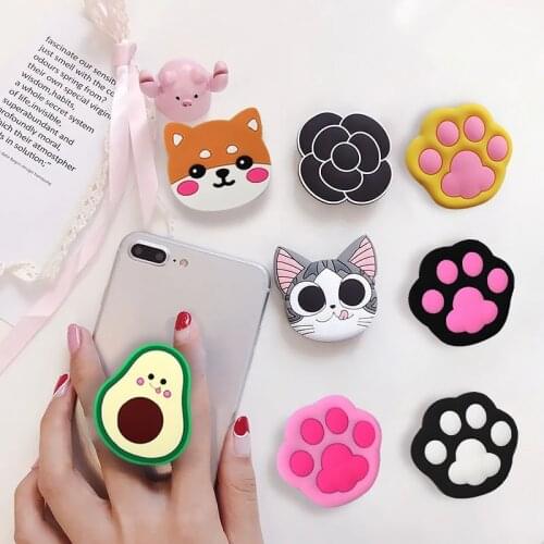 Luxury Cute Cartoon Finger Mobile Phone Handle Bracket For iPhone Huawei Xiaomi Bracket Airbag Bracket Socket Grip Finger Holder
