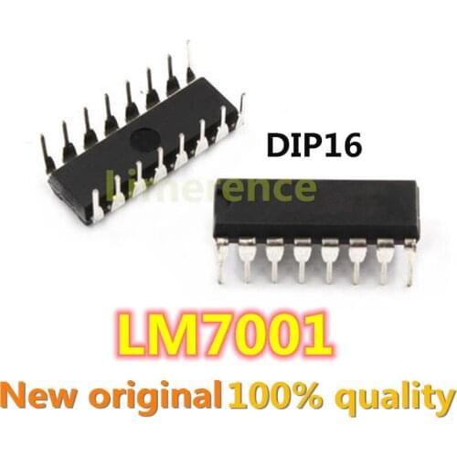 10PCS LM7001 7001 DIP-16 Phase-locked loop frequency synthesizer for electronic tuning