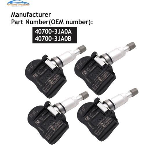 4 PCS 40700-3JA0A 40700-3JA0B 407003JA0A 407003JA0B For Nissan Infiniti Car TPMS Sensor Tire Pressure Monitor Systems 433MHz
