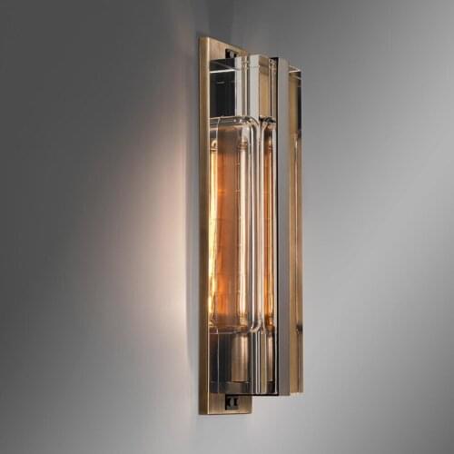 Post-modern luxury crystal wall lamp simple designer corridor living room lamp fashion creative bedroom bedside lamp