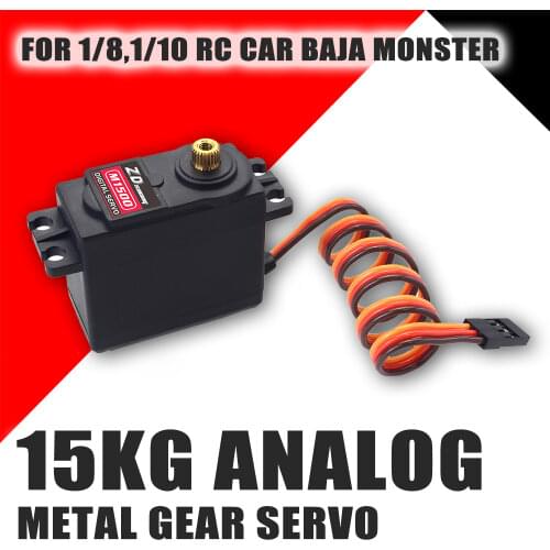SURPASS HOBBY Metal Gear Standard 15kg Servo M1500 for 1/8 1/10 RC Car Redcat Traxxas HPI HSP Absima Hobao Kyosho LRP DF FS ZD