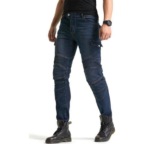 Outdoor mens motorcycle riding jeans protective gear equipped with jeans to protect knees and hips jeans stretch jeans new 2021