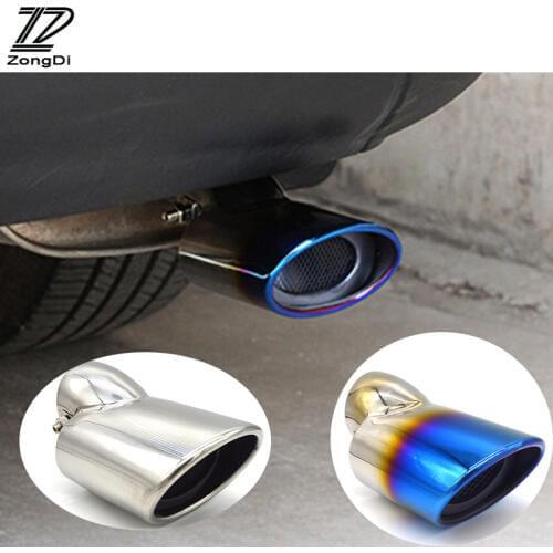 ZD Car Styling Exhaust Pipe For Ford Focus 2 3 1 Suzuki SX4 Peugeot 307 207 Chevrolet Cruze Stainless steel Muffler Tip Covers