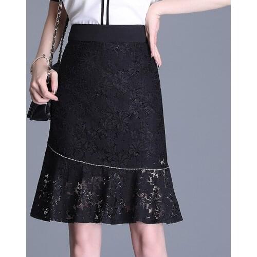 Women Pleated Tutu Tennis Beach Kawaii Skirt Jupe Punk Short Black Lace Floral Fish Tail High Waist Bandage Sexy Mini Summer