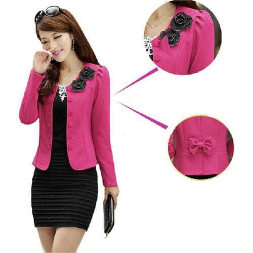 2018 New Spring Big Size Women Formal Suits Fashion Design Slim Blazer Double Button Blazers Autumn Lady Long Sleeve Suit W393