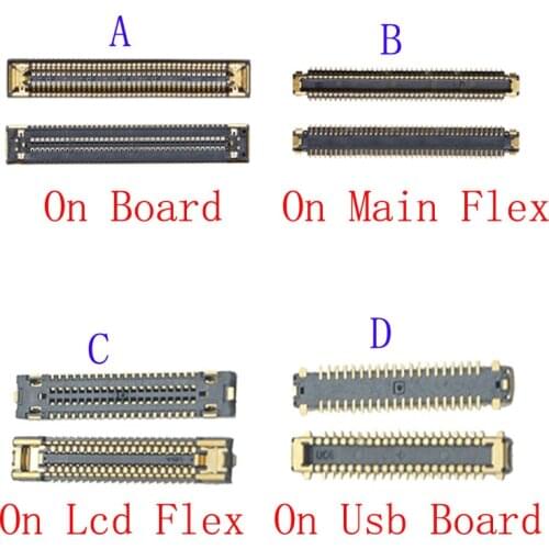 10Pcs LCD Display Screen Flex FPC Connector Plug On Board For Samsung Galaxy A32 4G A325 A325F 5G A326 A326F Contact 40 78 pin