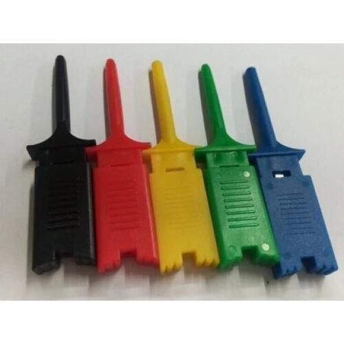 10pcs Test Hooks Clips for Logic Analyzers Logic Test Clip 5 Colors: Red Black Yellow Green Blue
