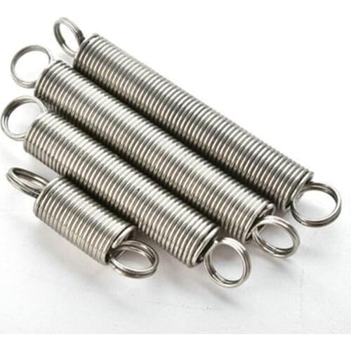 2Pcs WD 0.4mm 304 Stainless Steel Small tension springs OD 5mm Stretch pull spring line Linear Length 15mm-60mm