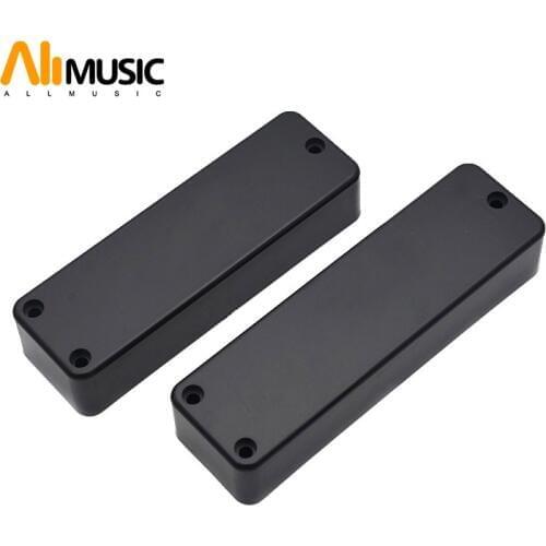 20pcs 3 Hole Electric Bass Pickup Sealed Cover Solid ABS Pickup Cover 100/108.5x32x20.1mm Black