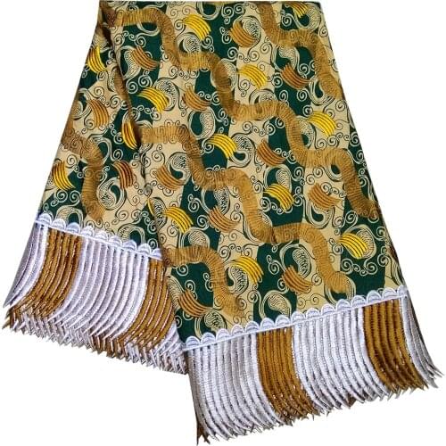 2019 High Quality Lace Wax Lace Polyester Batik Fabric For Nigerian Wedding Wax Lace Fabric 6 Yards\Lot