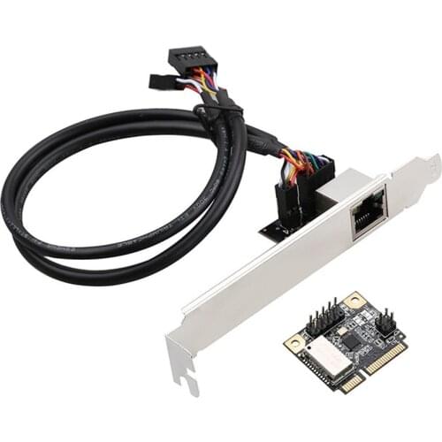 M.2 B-Key M-key to RJ45 Ethernet 1000Mbps Adapter MINI PCIE Gigabit Network Adapter Card w/RTL8111H Chip 10/100/1000M