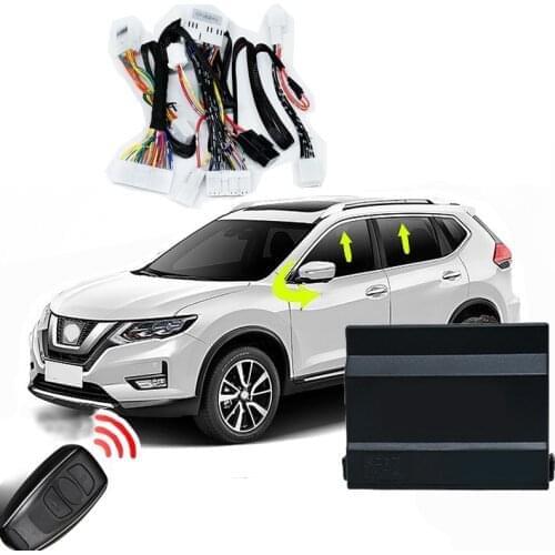 Car Automatically Window Closer Open Side Mirror Folder Folding Spread For Nissan X-Trail XTrail one-button glass Smart Roll Up