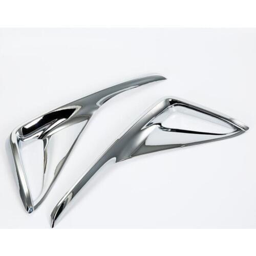 Free Shipping For TOYOTA C-HR 2017 2PCS ABS Chrome High Quality Car Rear Headlight Fog Lamp Cover Trim Car Styling Accessories