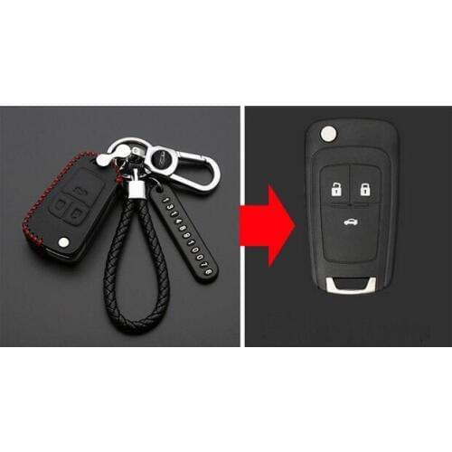 GENUINE LEATHER CAR KEY CASE FOR Buick Excelle GT XT KEY HOLDER PROTECTOR KEY WALLETS BAGS WITH KEY RINGS