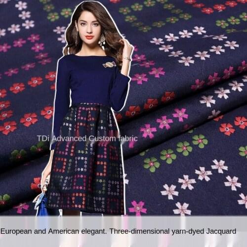 Elegant three-dimensional plaid yarn-dyed fashion fabric, sewing fabric factory shop is not out of stock