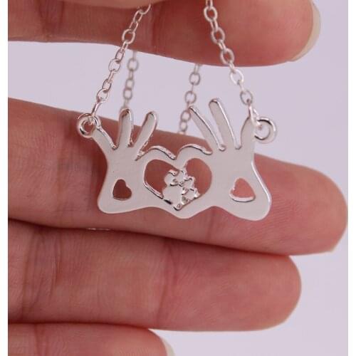 Hzew new Love hand and cat dog claw paw pendant necklace paw necklaces