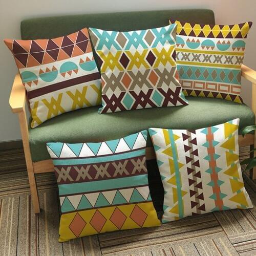 Indian Floral Pattern Cushion Southeast Asia Style Tropical Pillows Covers Home Decor Sofa Cushion Cover Buddism Pillowcase