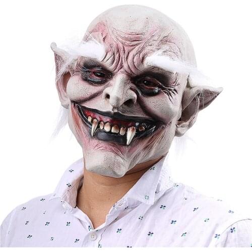 Halloween Vampire Devil Mask, Scary Old Man Monster Latex Mask Novelty Cosplay Props, Halloween/Christmas Decorations