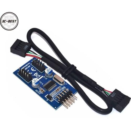 Motherboard USB2.0 9PIN to dual 9PIN interface 9-pin to dual 9-pin to two-point extended HUB HUB