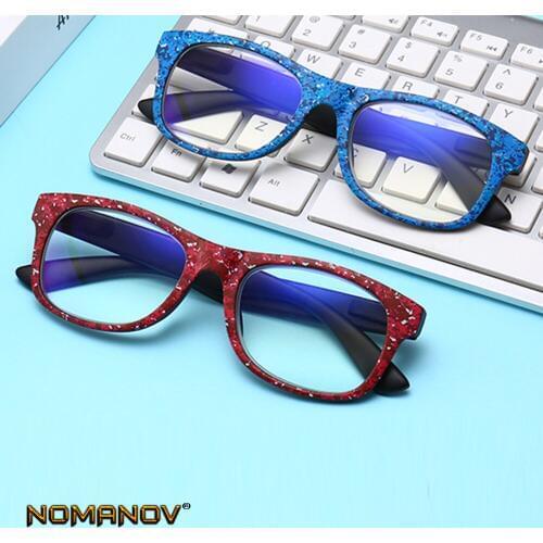 Classic Retro Round Blue and Red Eye Frame Light Anti-fatigue Anti-blue Men Women Reading Glasses +0.75 +1.25 +1.5 +1.75 TO +4