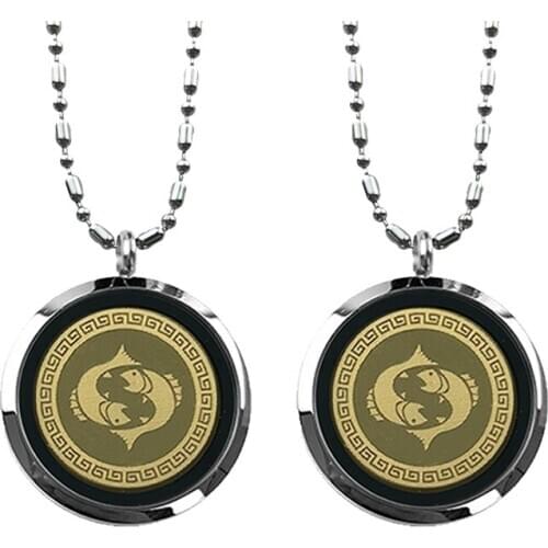 Pisces Anti EMF Radiation Protection Pendant Necklace with Negative Ions Quantum Scalar Energy Necklace for Men Women