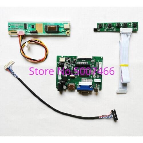 Fit LTN121X1-L01 LTN121XA-L01 LTN121XF-L01 LVDS 20Pin 1024*768 2AV+VGA 1CCFL inverter display controller drive card DIY kit