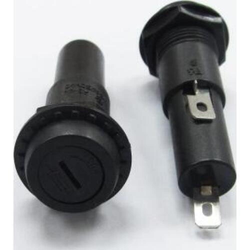 R3-44 6*30mm 15A 250V Black Fuse Holder x 100pcs