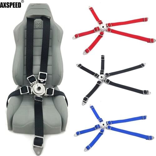AXSPEED Simulation RC Car Seat Safety Belt Strap Durable Material for 1/10 Axial Wraith 90018 Decoration Accessories