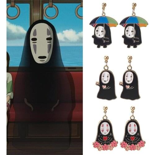Anime Spirited Away Ghost Earrings Fashion Creative Personality Alloy Stud Earrings Earrings Jewelry Gifts