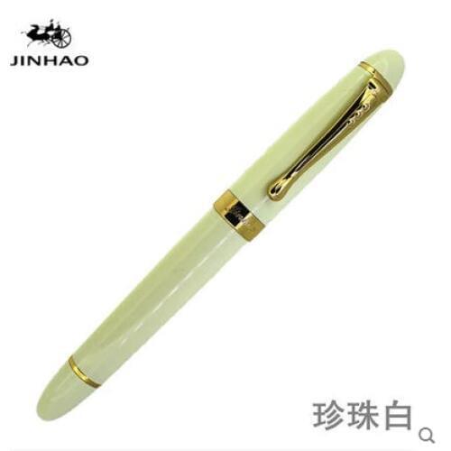 JINHAO X450 Ivory White Metal And Gold Roller ball Pen Fashion school&office supplies pen for writing gift pens