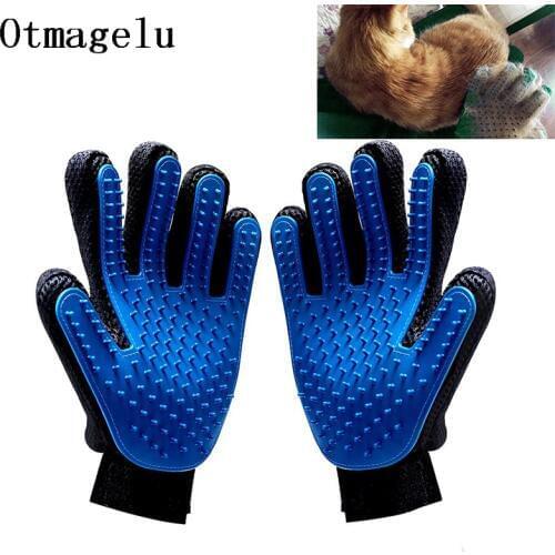 Silicone Pet Dog Cat Grooming Gloves Pet Cat Massage Glove Hair Brush Shower Comb Dog Bath Deshedding Cleaning Tool Dropshipping