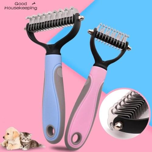 Pets Fur Knot Cutter Cat Grooming Shedding Tools Dog Hair Removal Comb Brush Double sided Products Suppliers Pet Accessories