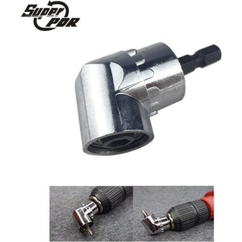 Super PDR tools 105 Degree Right Angle Head Screwdriver 1/4 Hex Shank For Power Drill Screwdriver Bits Tools
