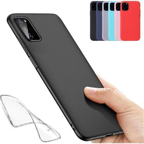 SUREHIN Soft case for Samsung galaxy M51 cover transparent red blue pink purple green silicone cover for samsung galaxy M51 case
