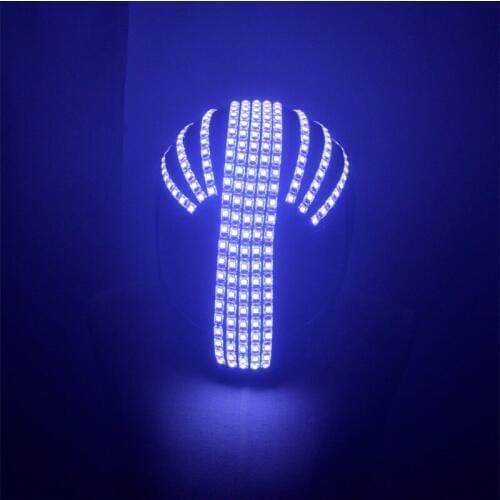 M26 Ballroom dance led robot men projector dj helmet luminous glowing hats party wears stage show dress performance outfits club