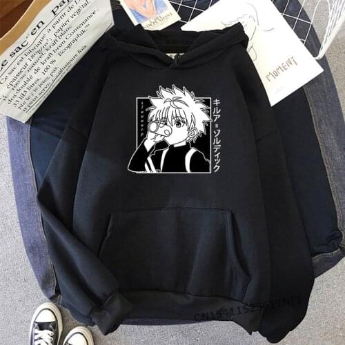 Killua Hoodie Women/Men Unisex Kawaii Hunter X Hunter Graphic Loose Streetwear Japanese Sweatshirt Clothes
