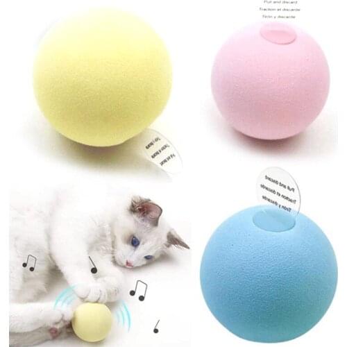 Smart Cat Toys Interactive Ball Catnip Cat Training Toy Pet Playing Ball Pet Squeaky Supplies Products Toy for Cats Dropshiping