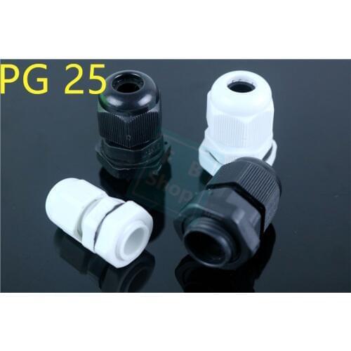 10pcs/pack PG25 Waterproof Nylon Plastic Cable Gland Connector suitable for 16mm to 21mm Cable wire