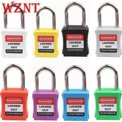 5pcs free shipping 38mm steel shackle high security Loto Abs Safety Padlock