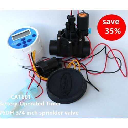 Zanchen CA1601 Battery-Operated Timer with Solenoid Valve (3/4" or 1"). Automate your Drip Irrigation System