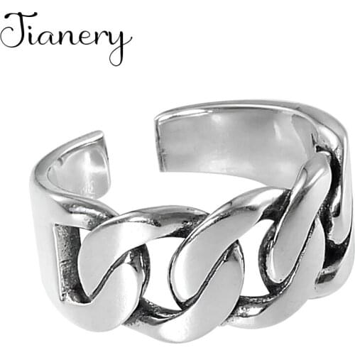JIANERY Fashion Silver Color Hollow Chain Rings For Women 2019 Female Finger Statement Fashion Jewelry
