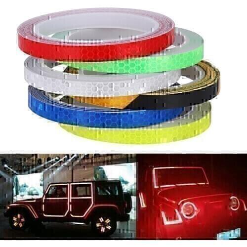 1PC Vinyl Motorcycle Rim Tape Reflective Wheel Stickers for