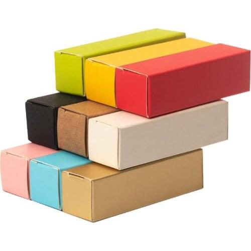 2x2x7.1cm Colorful Lipstick Package Kraft Paper Box for Wedding Party Small Gift Packaging Paper Box Retail 100pcs/lot