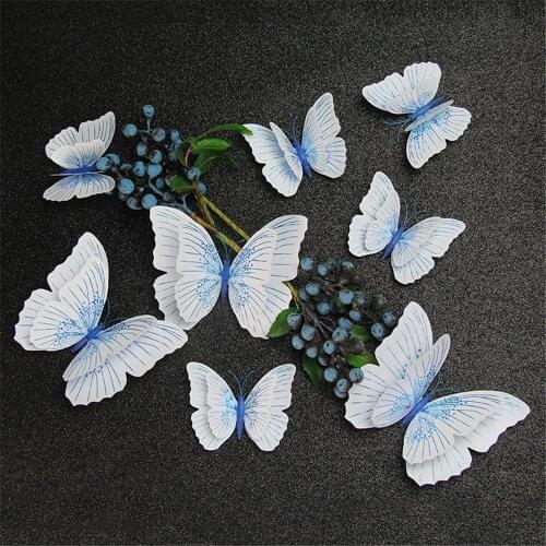 12 Pcs 3d Crystal Butterfly Wall Sticker Art Decal Wall Stickers For Living Room Home Decor Diy Pvc Stickers Wedding Decoration