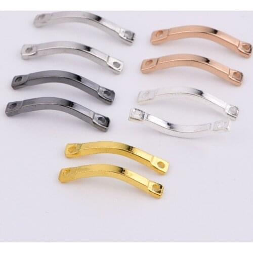 20pcs/lot zhu ru 13x1.2mm Vintage Square double hole connecting copper rod Pendants Necklace Accessories DIY Jewelry Making