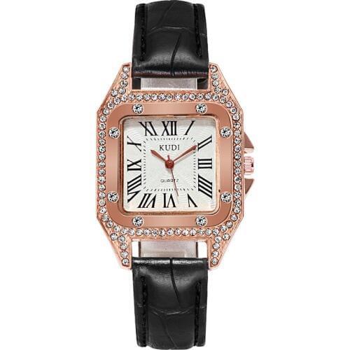 2020 Luxury Quartz Watches for Women Stylish Leather Belt waterproof Watch Square Crystal Alloy Ladies Wristwatches Reloj Mujer