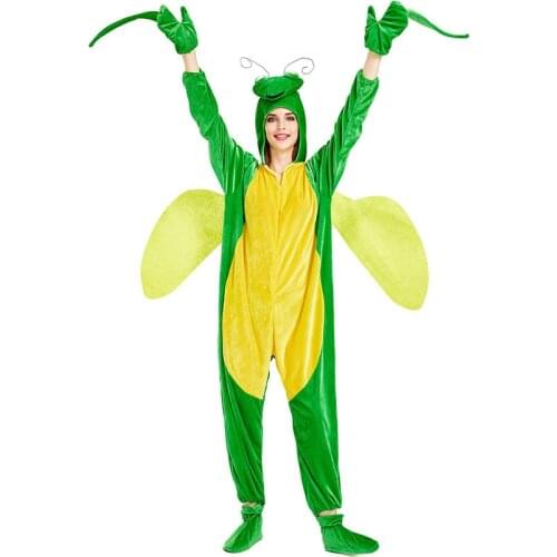 2021 Halloween Onesie For Women Men Cosplay Animal Mantis With Wings Performance Clothing Carnival Festival Party Jumpsuit