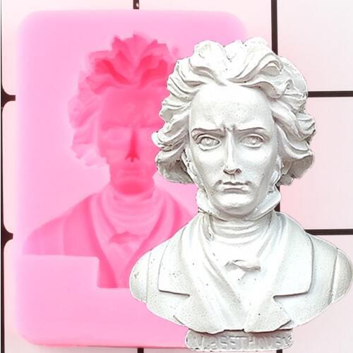 3D Craft Man Statue Silicone Molds Soap Polymer Resin Clay Mold Fondant Cake Decorating Tools Candy Chocolate Gumpaste Moulds