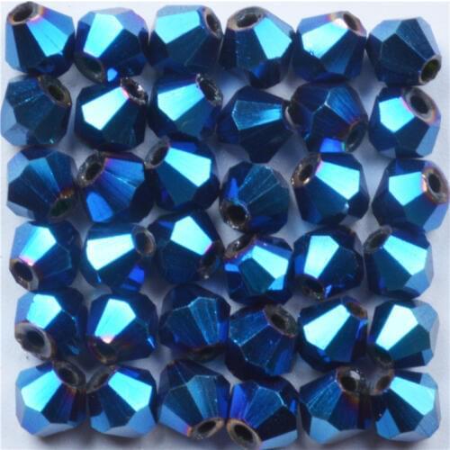 4mm Plating Color Loose Crystal Beads Faceted Glass Bicone Beads for Jewelry Making Diy Needlework Wholesale
