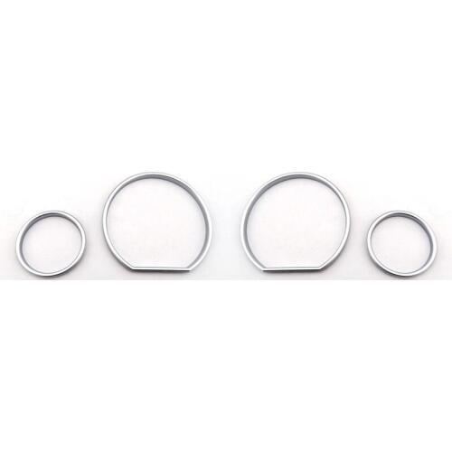 4PCS decorative trim Speed Meter Decor Matt Chrome Gauge Cluster Bezal Dashboard chrome dial ring For BMW E36 M M3 GT Z3